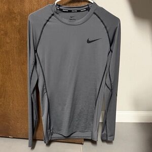 Nike Pro Dri Fit Dark Gray Long Sleeve Top